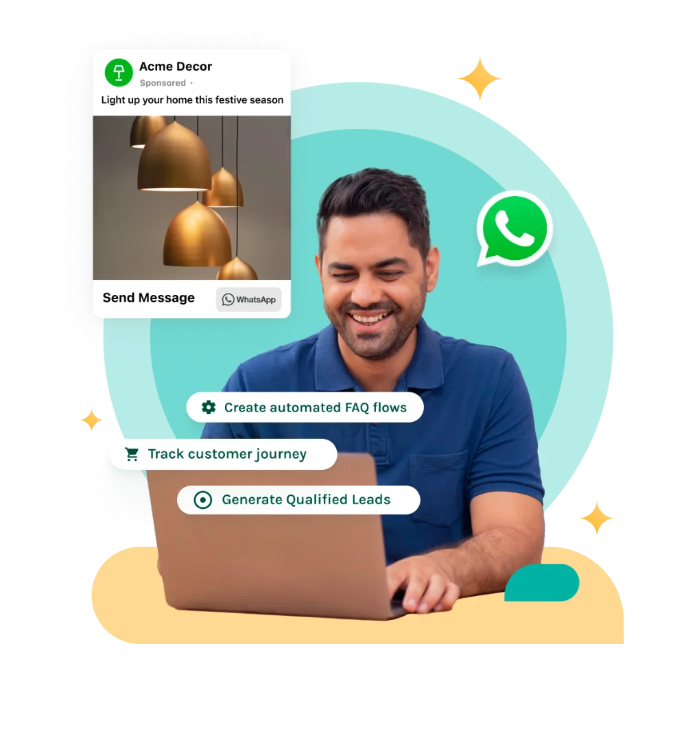 Yash Banage with WhatsApp Chat Mockup